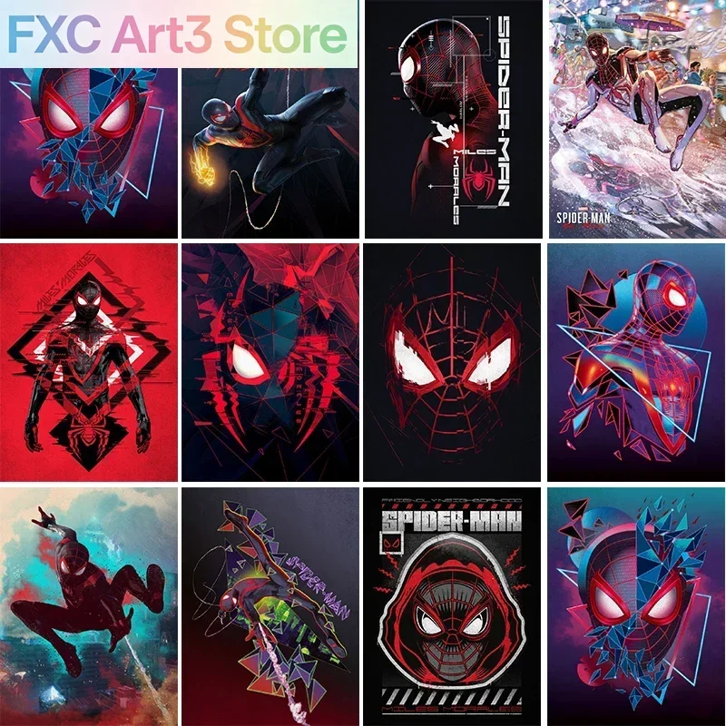 1 pieza sin marco, pinturas de Marvel Comic, póster de Spiderman, arte de pared, pintura en lienzo, impresiones, decoración para sala de estar, decoración del hogar, mural