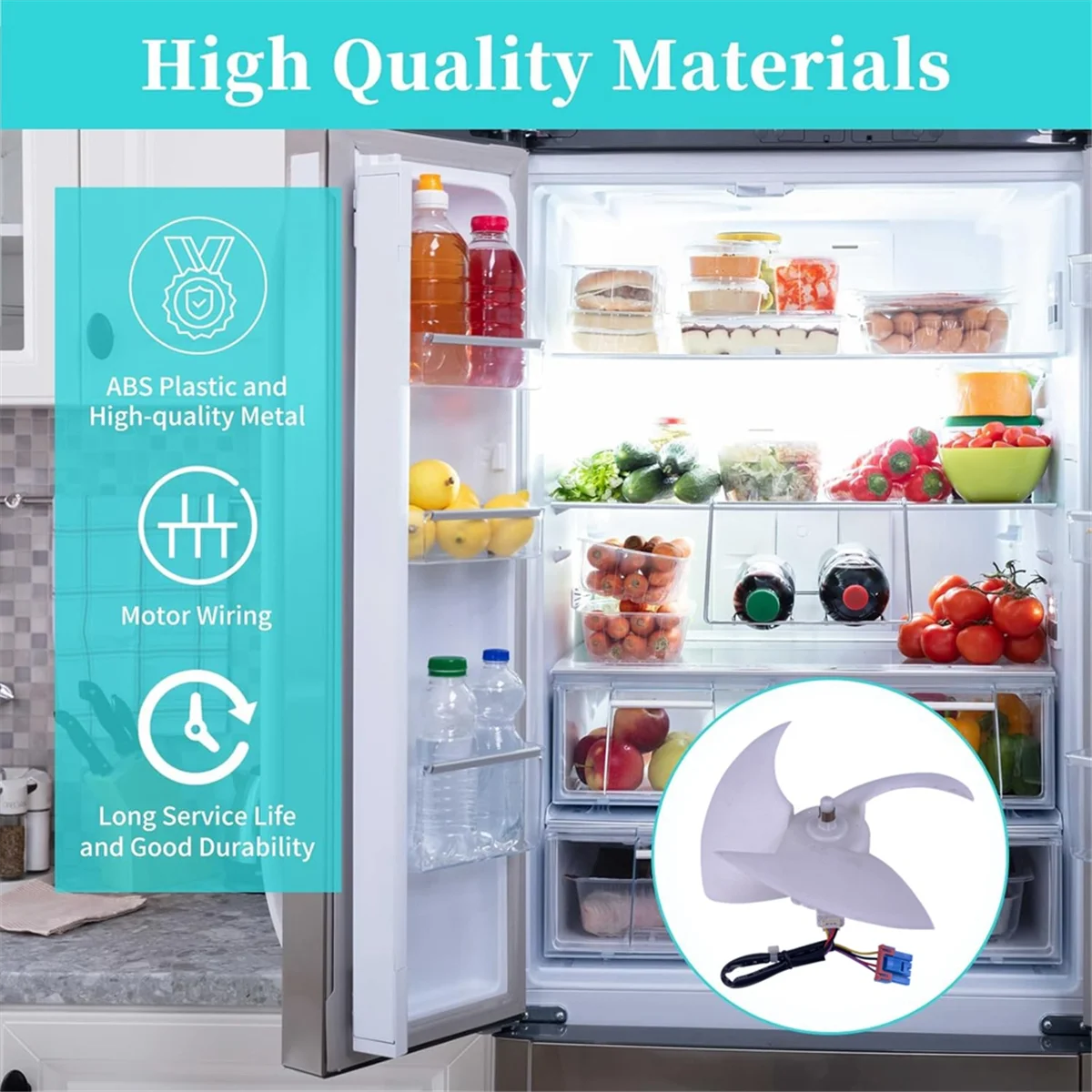 EAU 63103302   Il gruppo motore ventola condensatore frigorifero per sostituisce AP 6235485 4509126   Motore ventola frigorifero DC12V-T33C