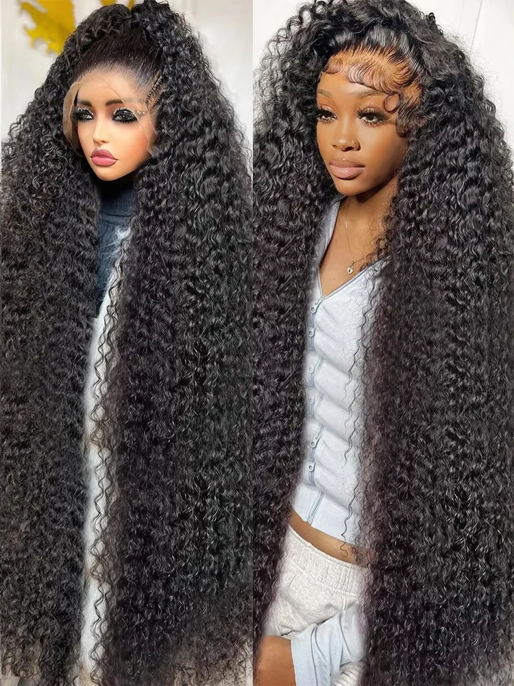 250% densité 13x6 Hd Transparent lâche vague profonde dentelle frontale perruque brésilienne 30 40 pouces 13x4 360 bouclés dentelle avant perruques pour les femmes