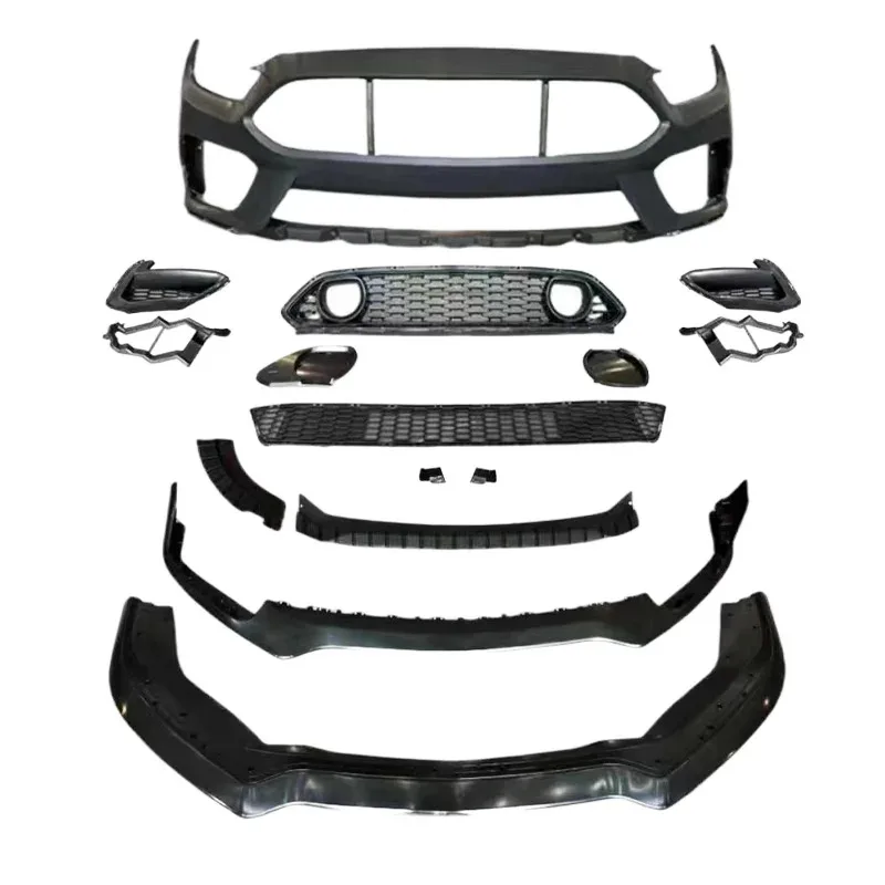 

New 2015-2016 for Mustang Bodykit Front Bumper Assembly Grille Wide Body Convertible to h1 Style Made ABS Material