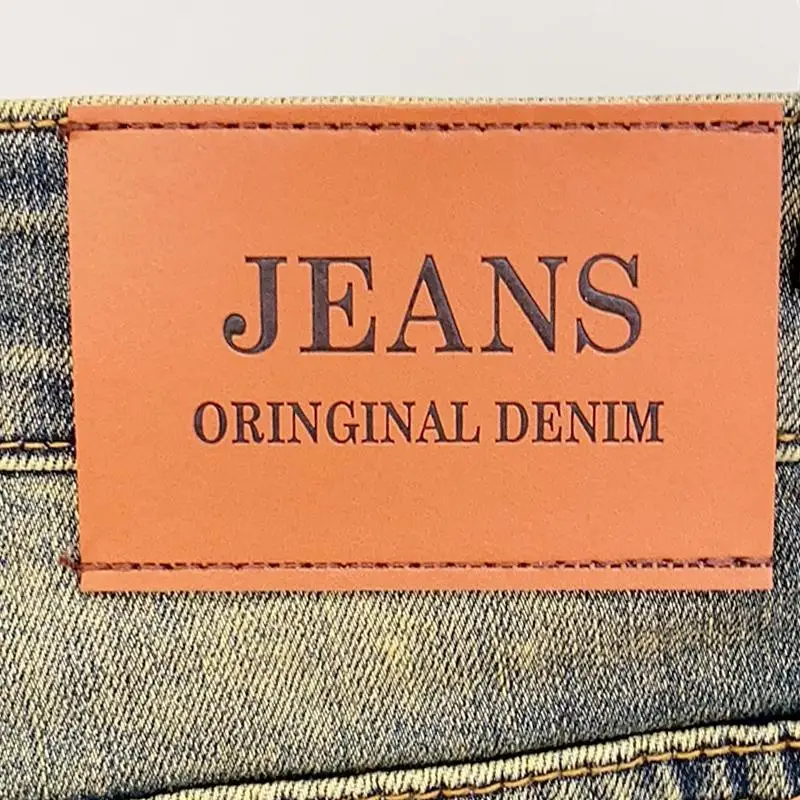 مصمم الملابس 2025 ريترو الدنيم السراويل المتوسطة الرجال السراويل القديمة غسلها جديد Kpop السراويل ضئيلة أقدام صغيرة مرونة صديقها الجينز #4