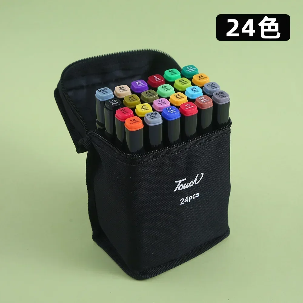 Touch Oil Mark Pen Painting Set Color Note Number Stroke Training Class Special Thick and Thick Double Head Design gift bag