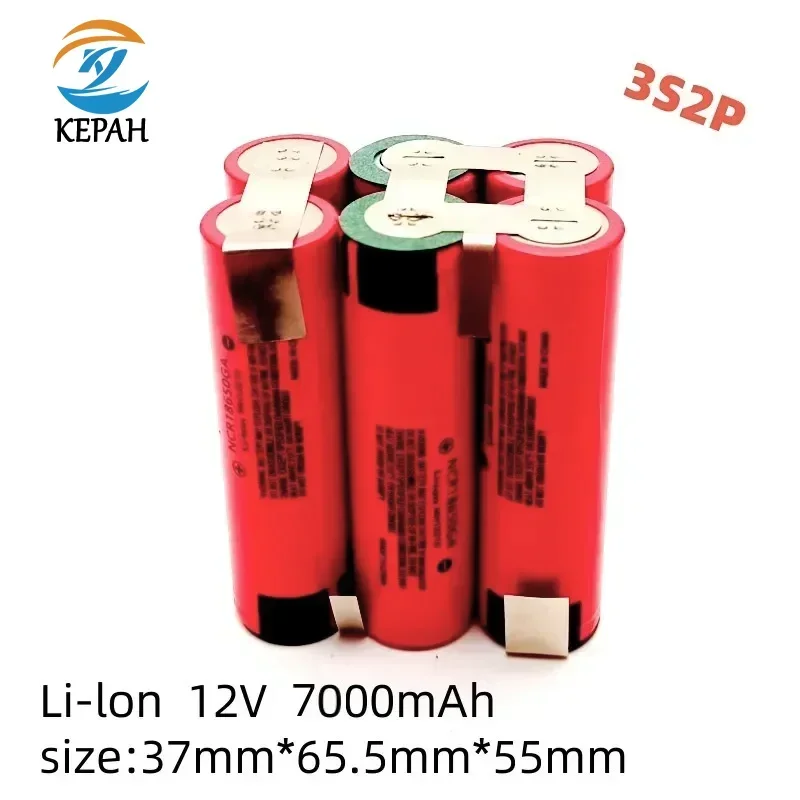 18650 GA 1S3P 2S2P 3S2P 4S2P 5S2P 12V 16.8V 21V Battery Pack (3500mAh-10500mAh,20A Discharge Current for  Screwdriver Battery