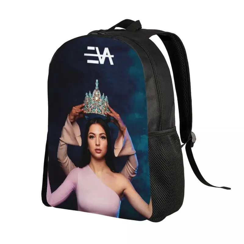 Eva Queen Backpacks for Women Men School College Students Bookbag Fits 15 Inch Laptop French Singer Bags