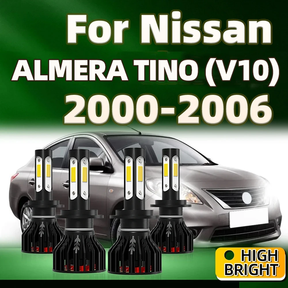 

4PCs Car Headlight H7 Led 30000LM Lamps 6000K Lights Waterproof For Nissan Almera TINO (V10) 2000 2001 2002 2003 2004 2005 2006