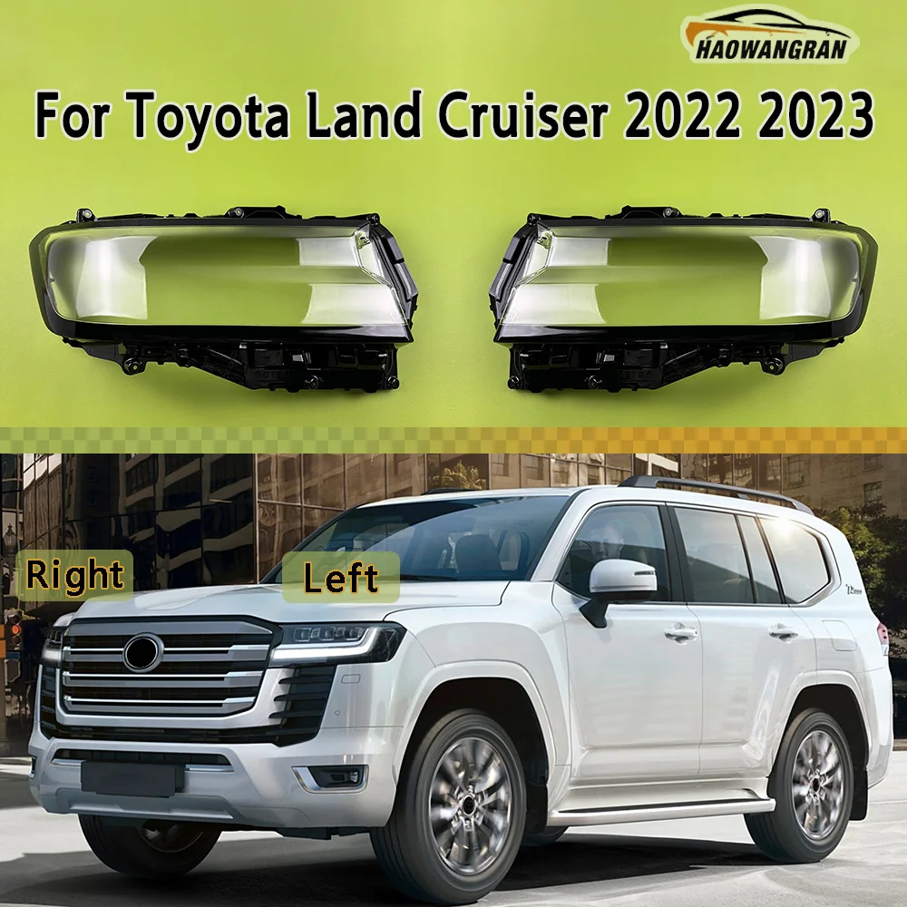 

For Toyota Land Cruiser 2022 2023 Transparent Headlight Cover Headlamp Shell Clear Lens Plexiglass Replace Original Lampshade