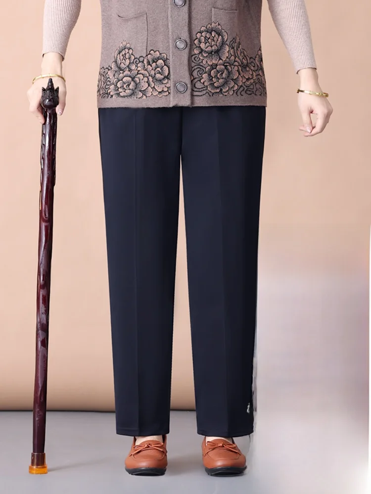 Pantalon ample taille haute pour femmes, confortable, taille élastique, Long, Durable, résistant à l'usure, facile à nettoyer, printemps automne