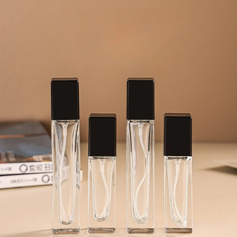 20 Stück 5ml 10ml Bajonett-Klarglas-Parfümflasche Tragbarer Zerstäuber Metall-Zerstäuber Parfümflasche Großhandel – Detail 2