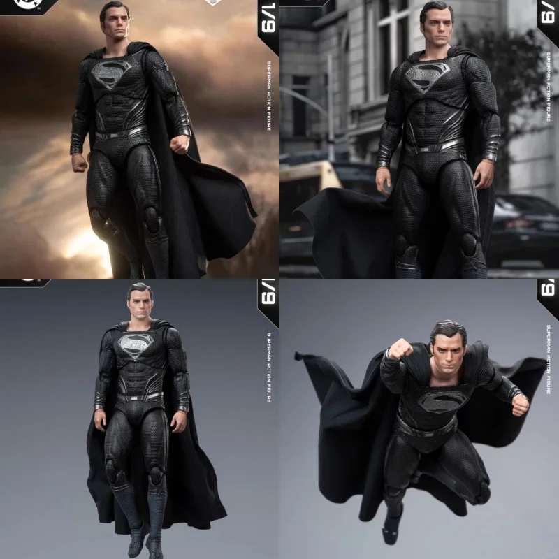 

Original Fondjoy Black Superman 2.0 Figure Zack Snyder'S Justice League 1/9 Collectible Anime Action Figures Joint Movable Model