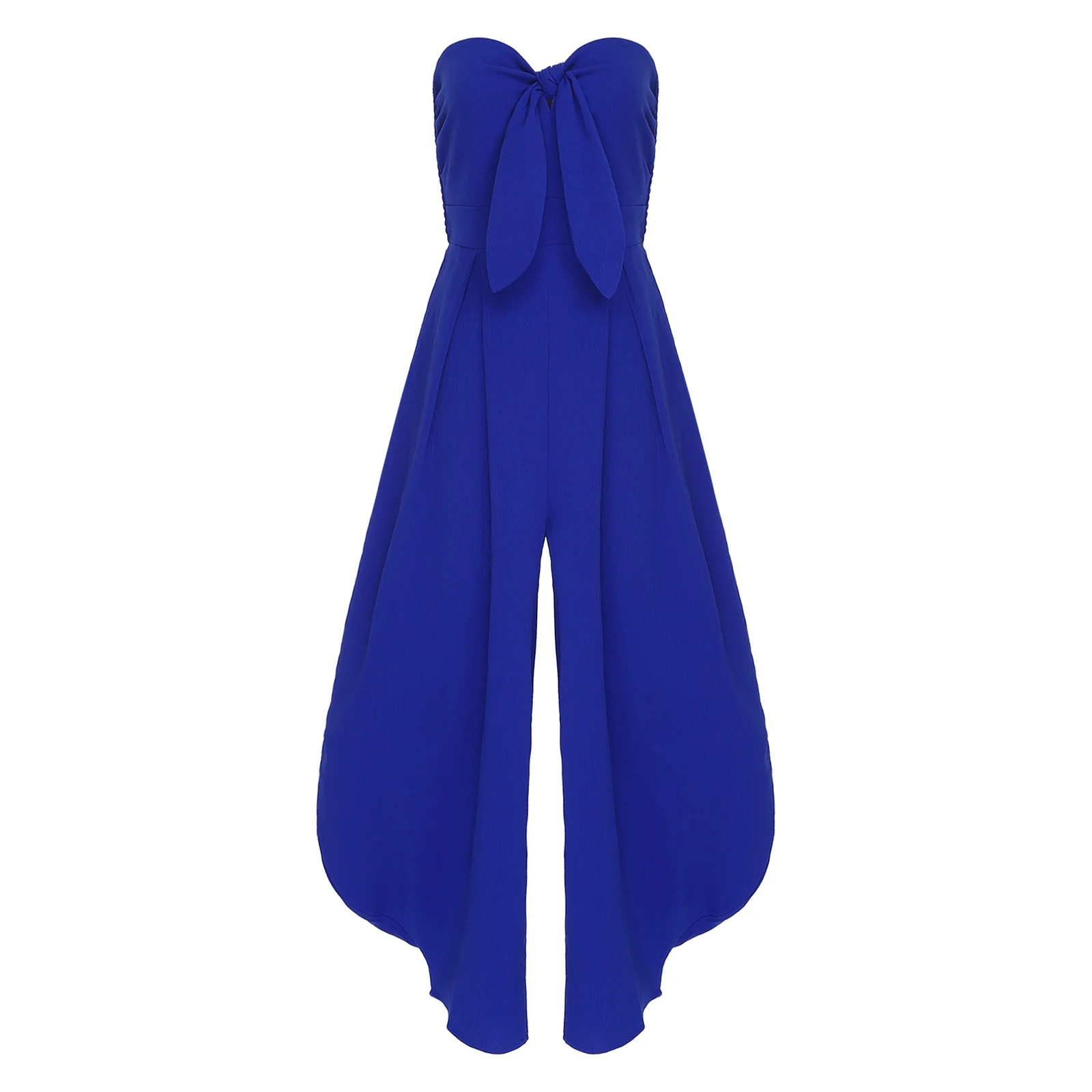 Combinaison de fête chic pour femmes, avec nœud réglable sur le devant et barboteuse confortable et coupe ample, idéale pour les célébrations de vacances