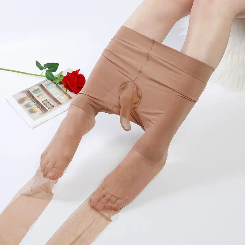 Fantasy Sexy Cock Sleeve Panthose Lingerie Erotic Penis Pouch Cock Case Underwear Stocking for Man Stretchy Tight Appeal toy image 4