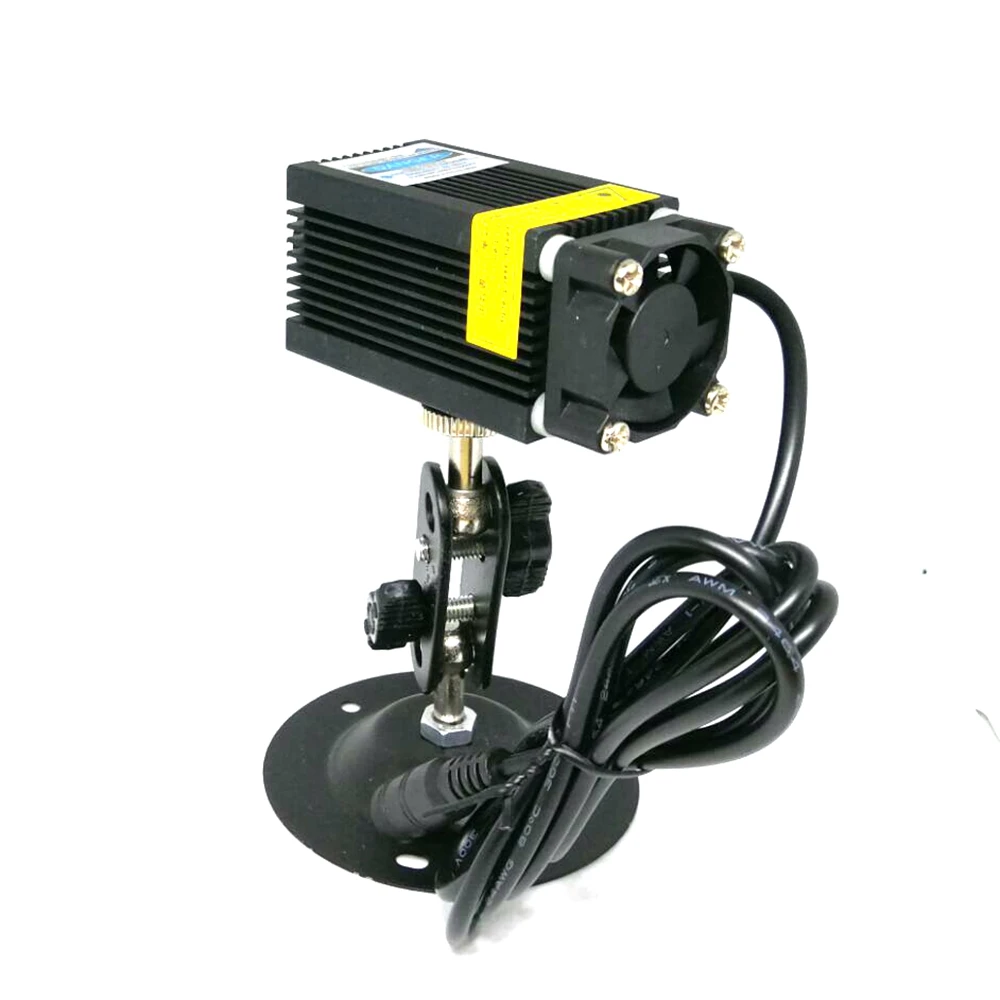 قوية 450nm الليزر الأزرق 1 واط/1.6 واط/2.5 واط وحدة النقش الصغيرة نقطة LED أضواء 33*55 مللي متر DC12V مع حامل محدد