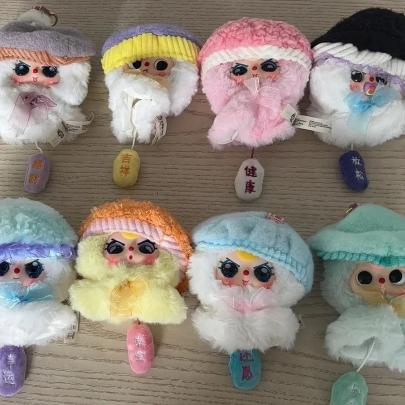 Originele Baby Drie Blind Box Pop Trendy Speelgoed Pluche Pop Halloween Spelen Hanger Mysterie Rugzak Hanger Speelgoed Halloween Cadeau