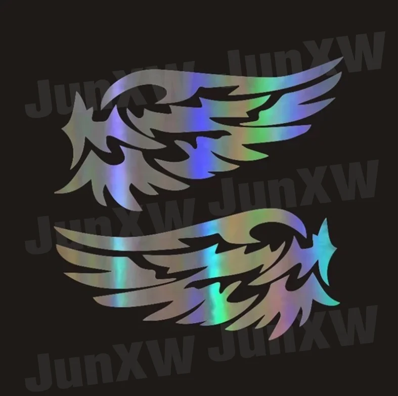 Angel Wings Lovely Car Decal Stickers Motorcycles Decoration 3D Reflective Waterproof Stickers Rearview Glue Stickers