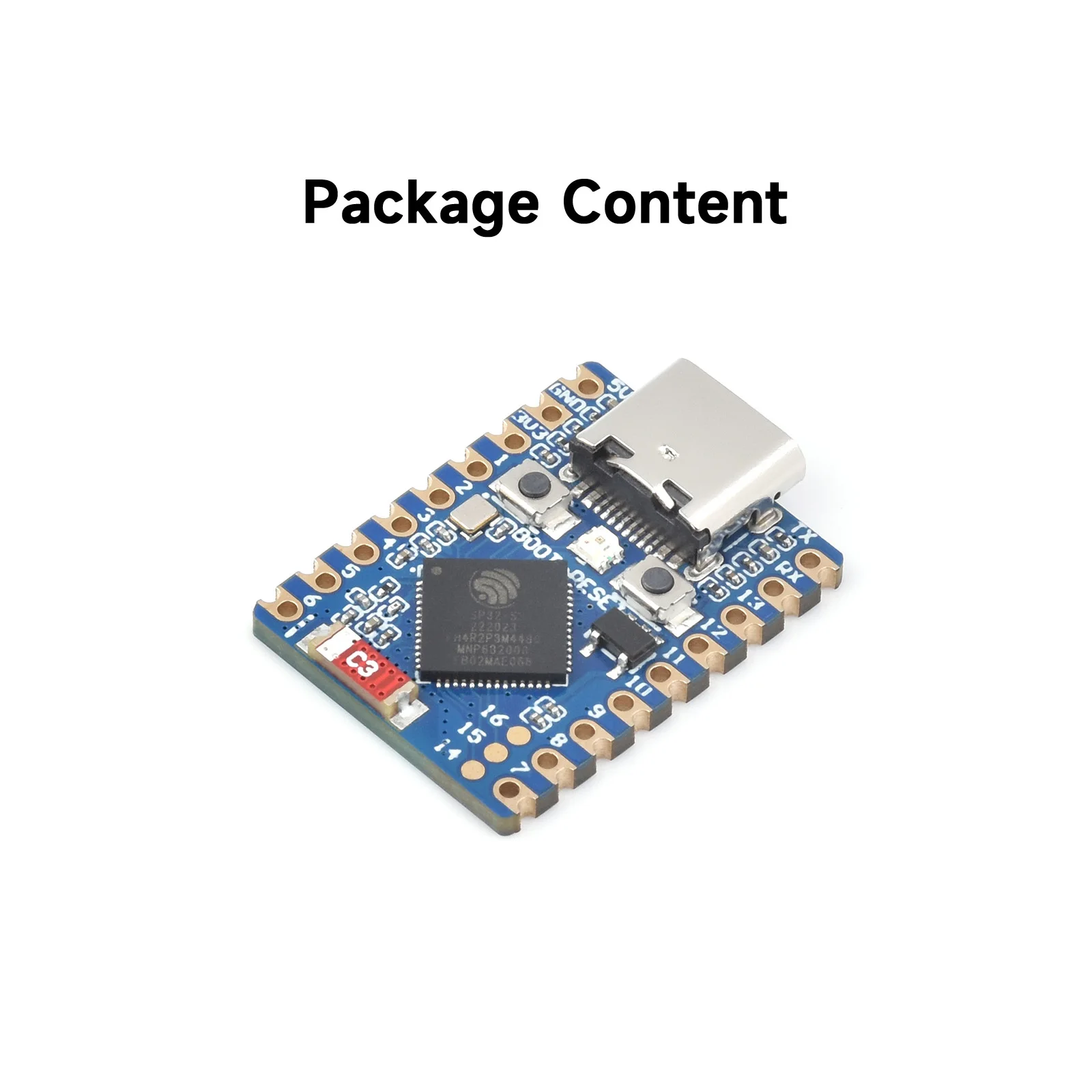 Immagine 6: Waveshare ESP32-C3 Zero Mini Scheda di sviluppo, basata su ESP32-C3FN4 Single-core, frequenza di esecuzione 160 MHz, microcontroller
