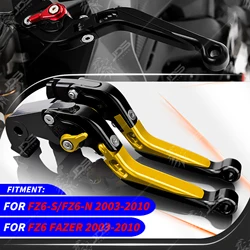 Para Yamaha FZ6 FAZER FZ6 2004-2010 Juego de Manetas Freno y Embrague Abatible Extensible Regulables Maneta Leva Freno Embrague