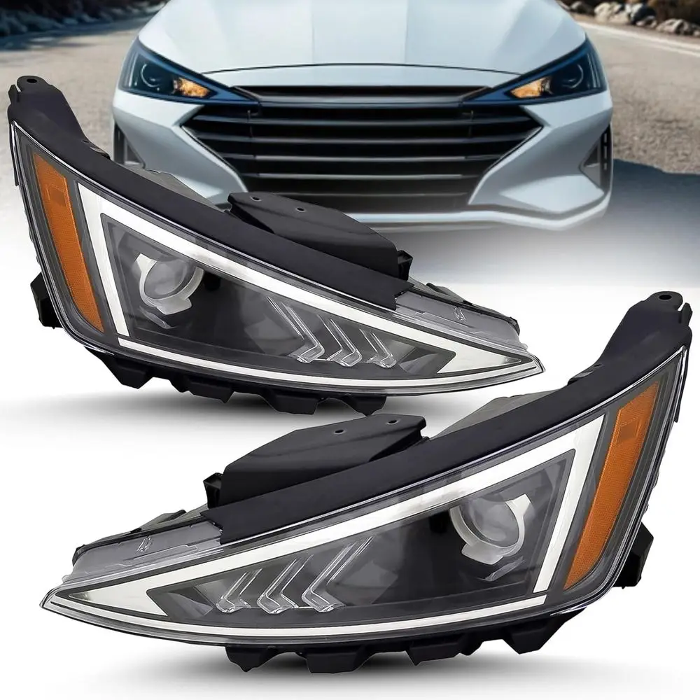 

light Assembly Compatible With 2019-2020 Elantra (Korea Built), A Certiied lamps, Let & Right Sides, Bulbs Included