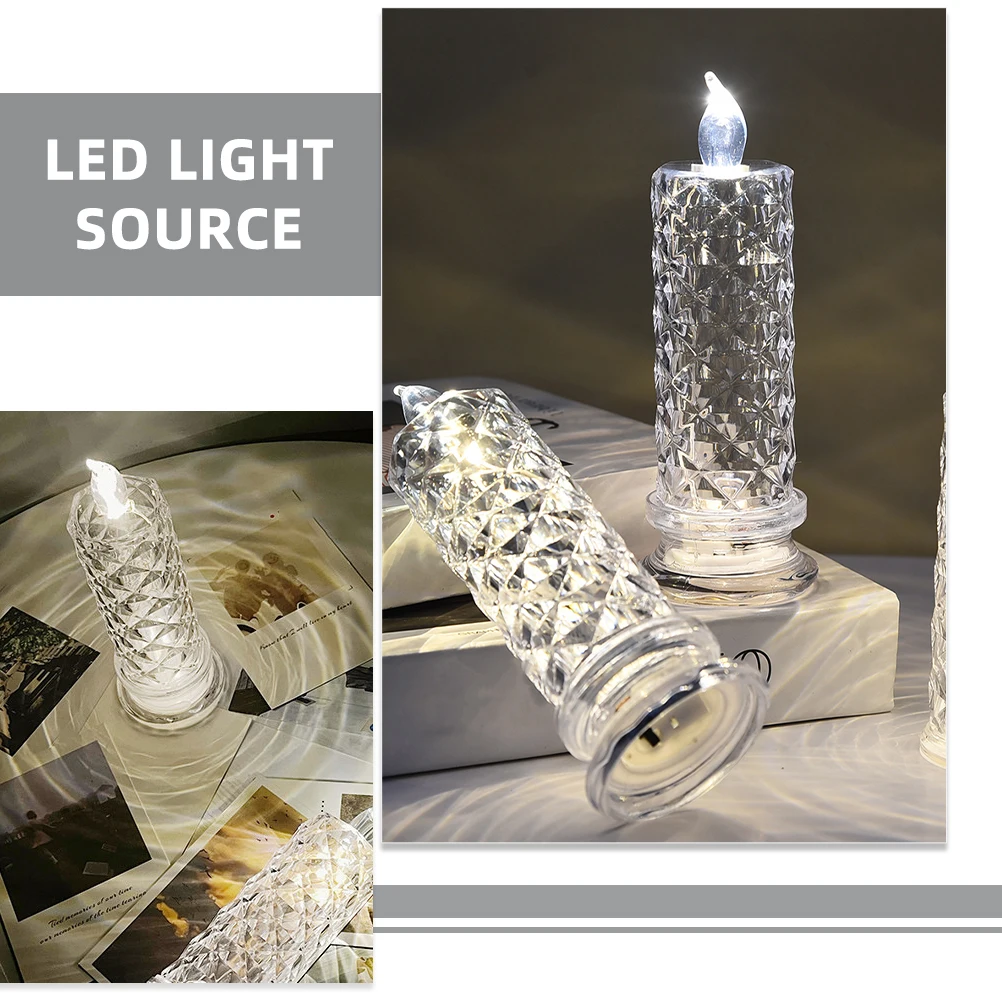 

6Pcs Rose LED Sticks Flameless Electric Light Operated Wedding Party Decorative Night Light