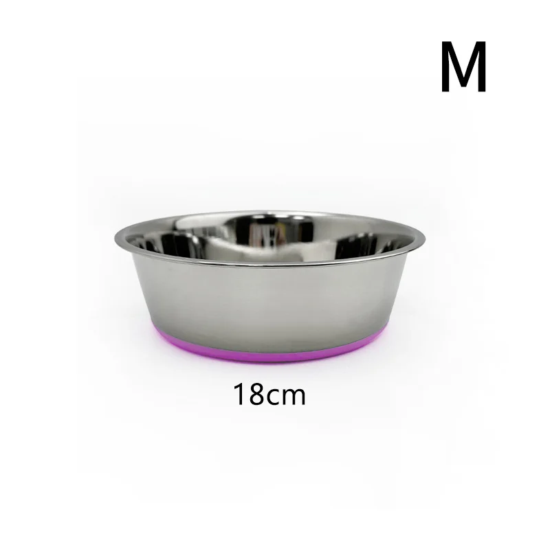 Cup Stainless Steel Dog Bowls Set for Food and Water, Silicone Base Anti-Slip,Extra Thick Metal Dog Bowl for Cats and Puppies