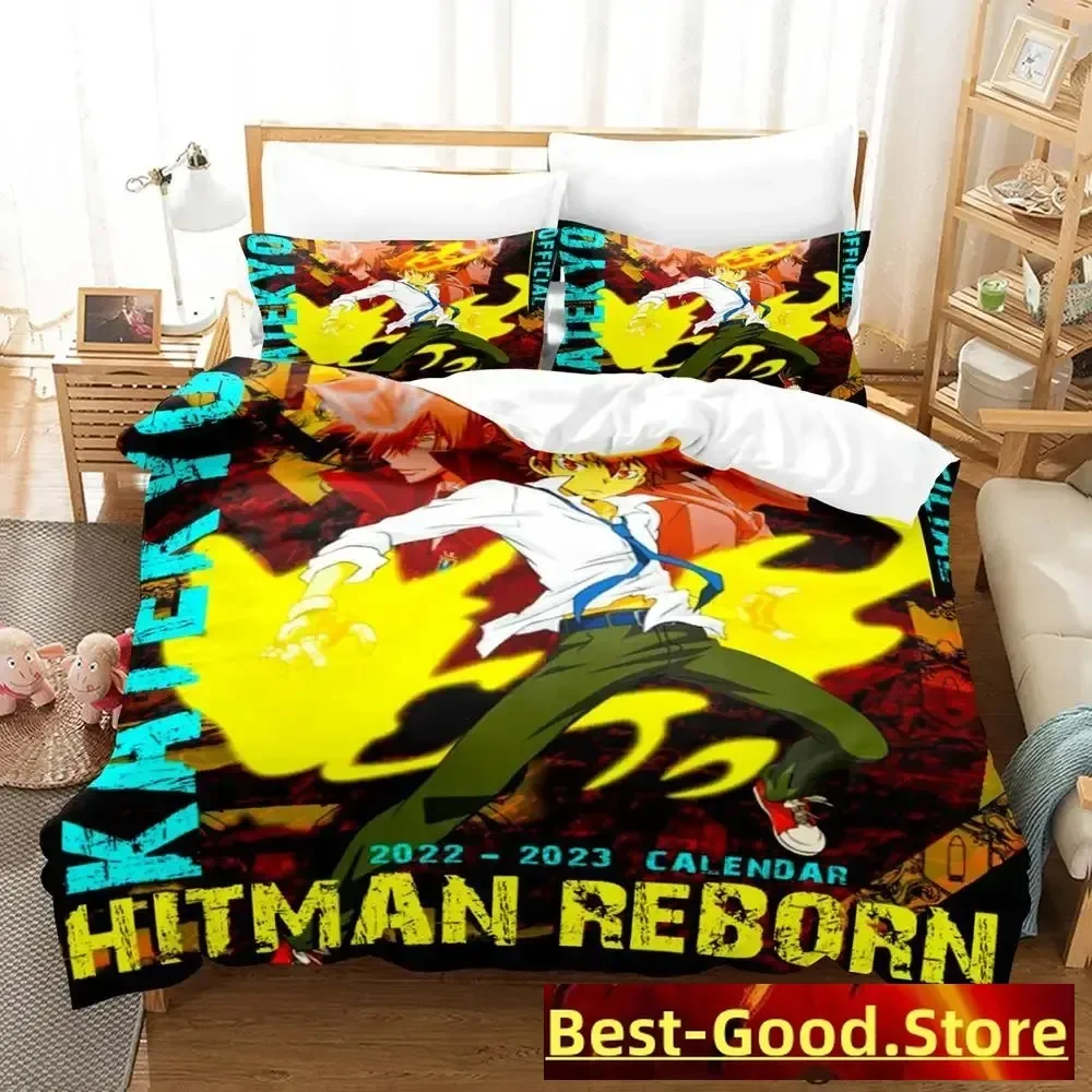 HITMAN REBORN Bedding Set Single Twin Full Queen King Size Bed Set Adult Kid Bedroom Duvetcover Sets Anime parure de lit Bed