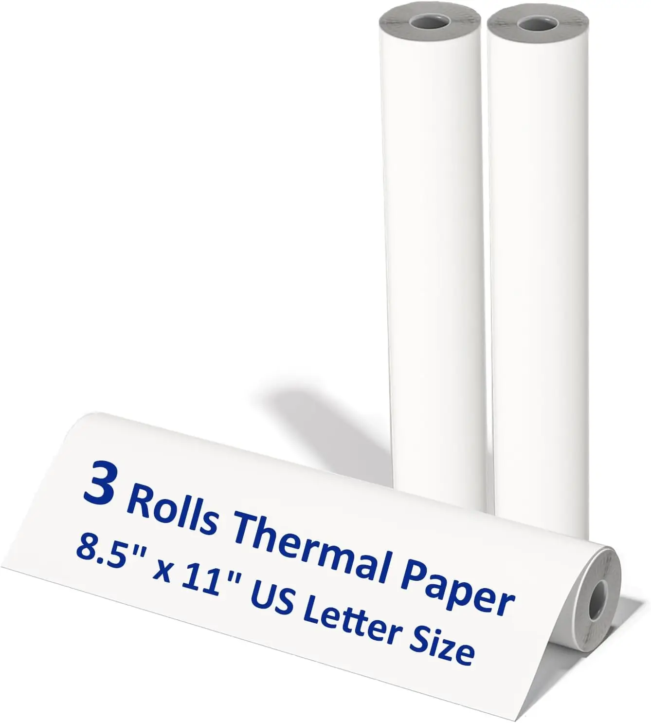 

3 Rolls Thermal Printer Paper, A4 & US Letter Size for Portable Printers, Multipurpose Inkless Printing