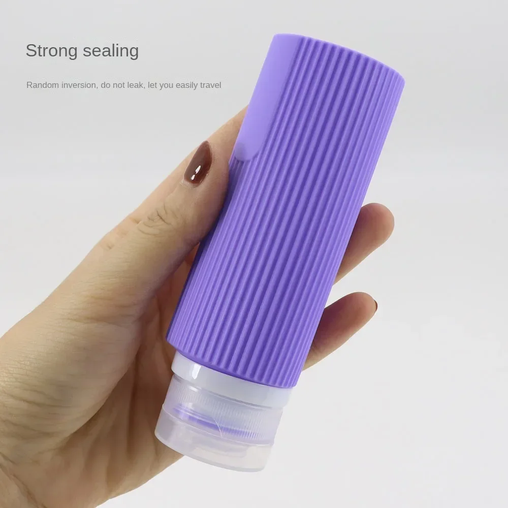 4pcs 100ML Silicone Travel Bottles Accessories Portable BPA Free Leak Proof Squeezable Size Containers Travel Essentials Sets