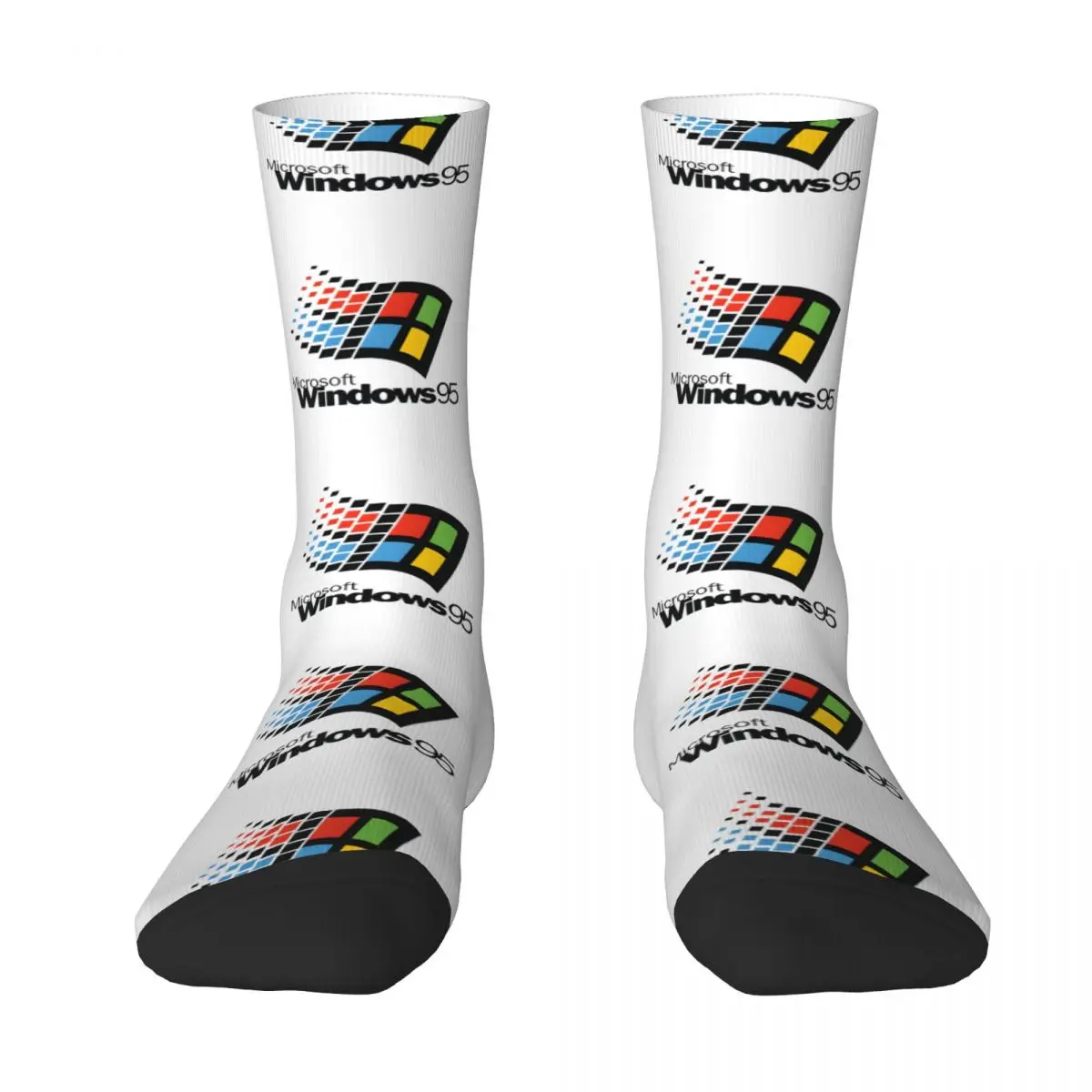 Chaussettes de sport Kawaii avec motif de dessin animé, accessoires de système informatique, Finlande, Eurovision, Windows 95, 2024