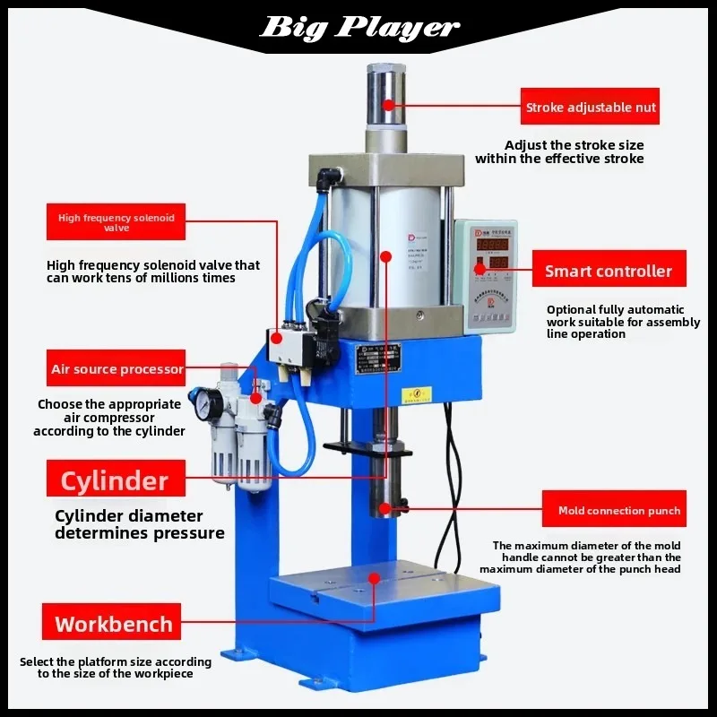 Pneumatic Press, Gas-liquid Boosting Machine, Rivet Machine, Punching Machine 200Kg-20D Tons