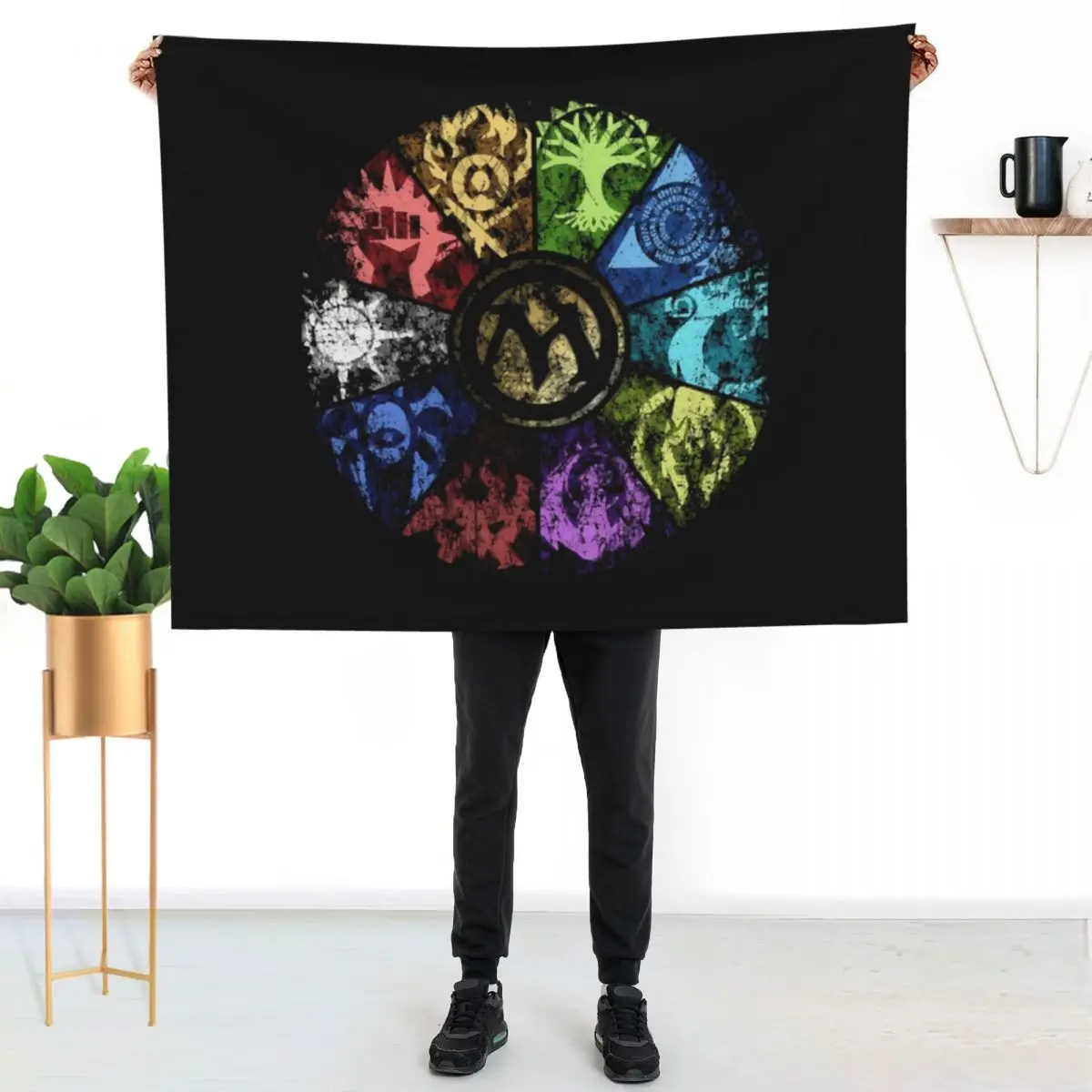 Mtg Fa.ded Gu.ild Wheel Throw Blanket couch cozy soft plush fuzzy picnic outdoor blanket
