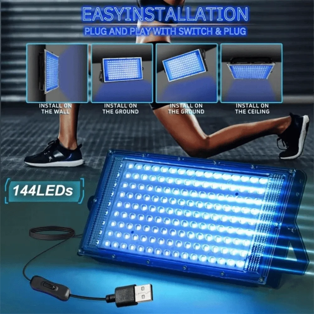 144 Radiant LED Tanning Lamp Transportable Flexible Tanning Lamp Easy Setup Simple Assembly Professional Tanning Lamp