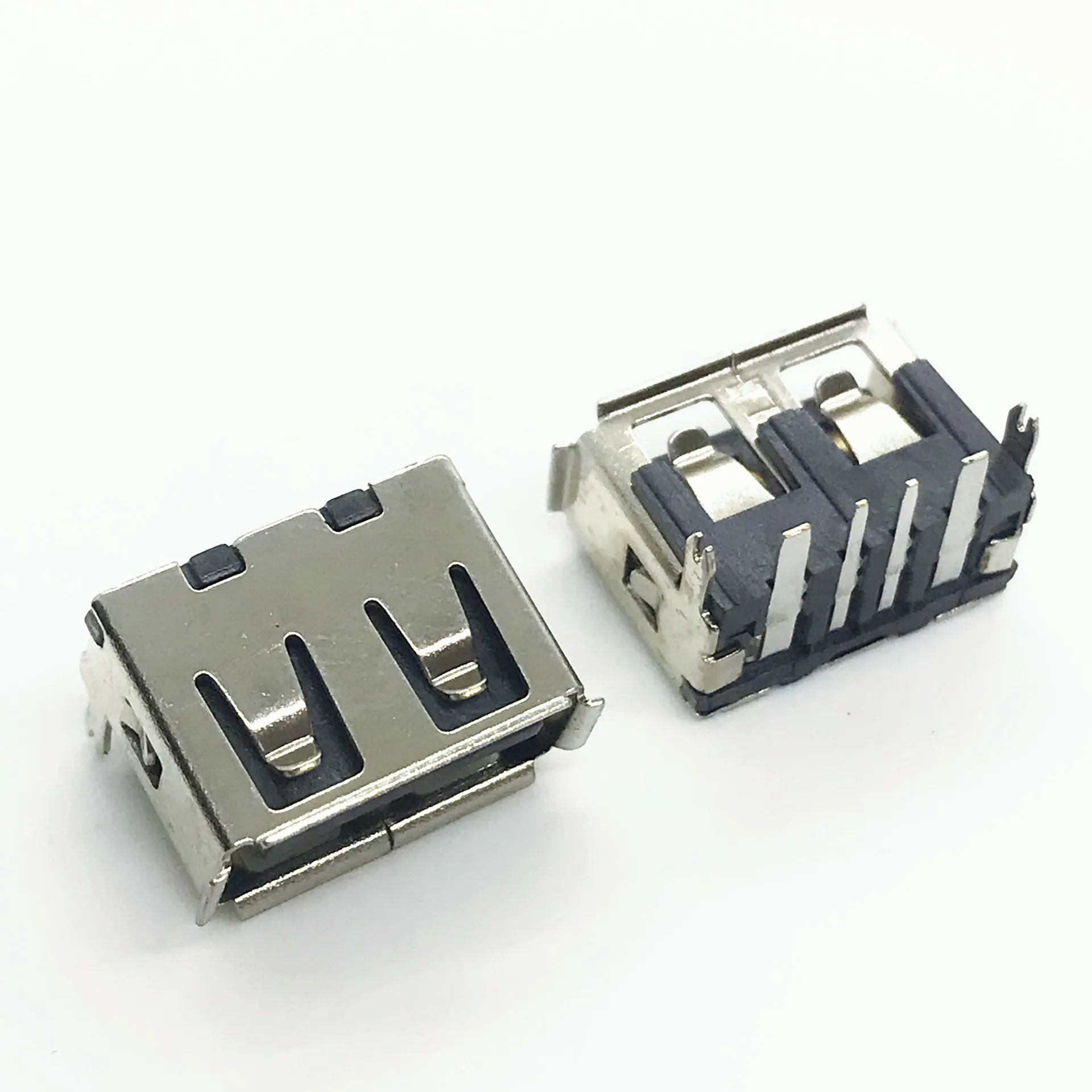 For USB Connector 3A High Current USB2.0AF Female Block Short Body 10.0mm Rear Pin Board 6.3/6 Curling Edge