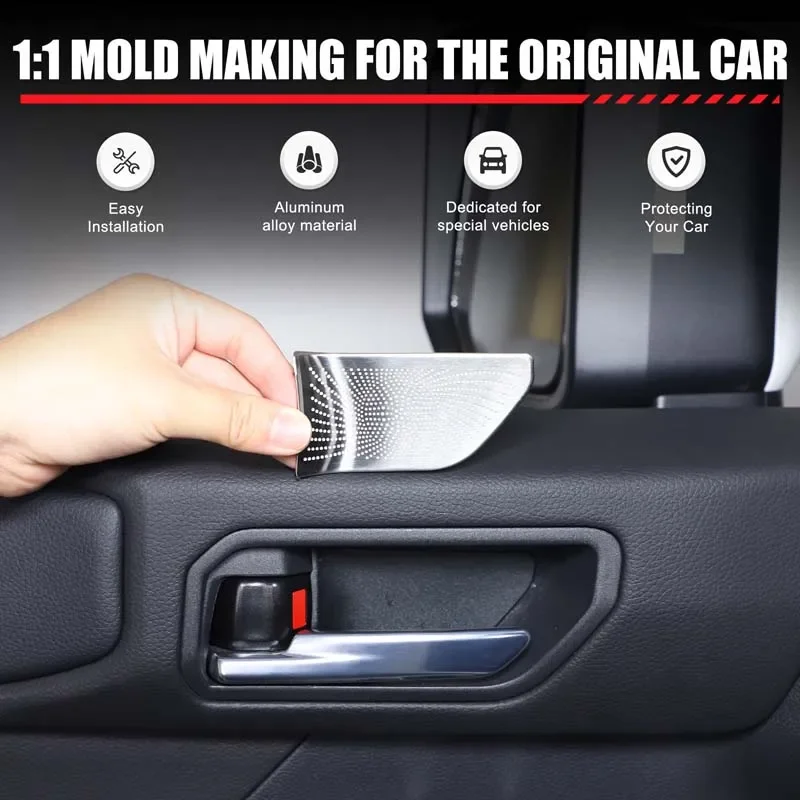 

For Toyota Land Cruiser Prado 250 LC250 2024-25 Car Inner Door Bowl cover Decoration Sticker Interior Car Accessories