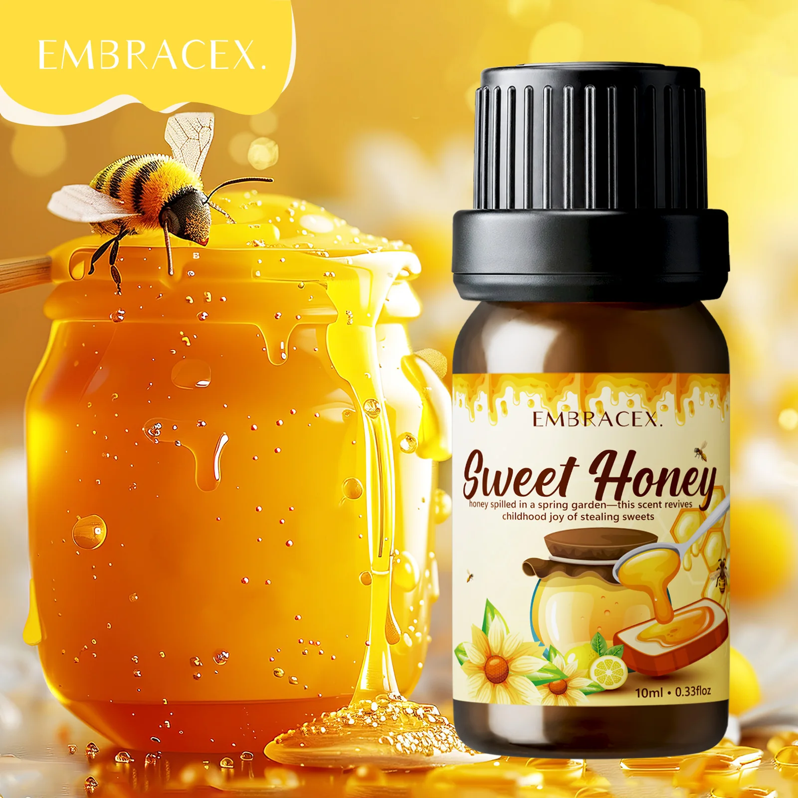 10ml Honig-Duftöl zur Lufterfrischung für Luftbefeuchter/Diffusoren, langanhaltender Duft, DIY-Kerzen, Geschenke für die Feiertage