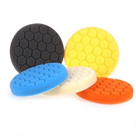 1X Car Van Valeting Polisher Buffer Lamb Wool Polishing Pad 6 Inch & 5Pcs 6 Inch 150Mm Hex Logic Polishing Pad