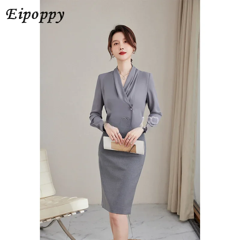 Suit suit women's gray high-end work clothes