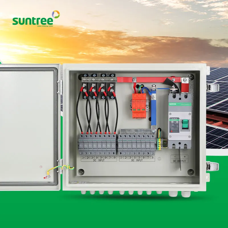 Suntree 8 in 1 Out Metal Solar Strings Junction Box Steel Pv DC Combiner Box 1000v for Photovoltaic System AA - view 3