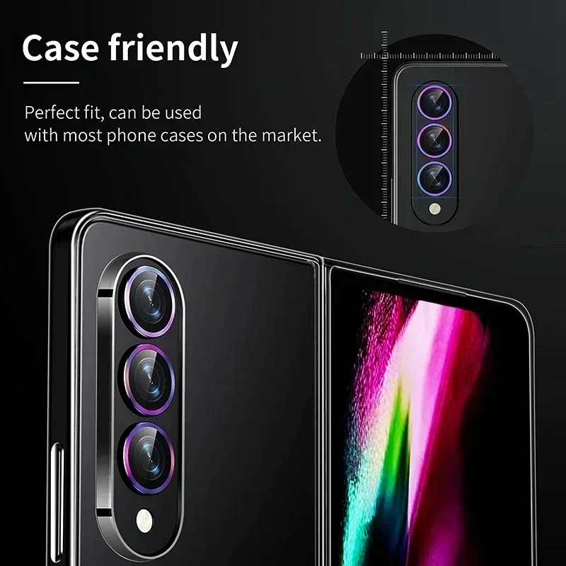 Metal Lens Ring For Samsung Galaxy Z Fold 4 5 Camera Protector Protective glass Back lens cap Cover case for Z fold5 fold4