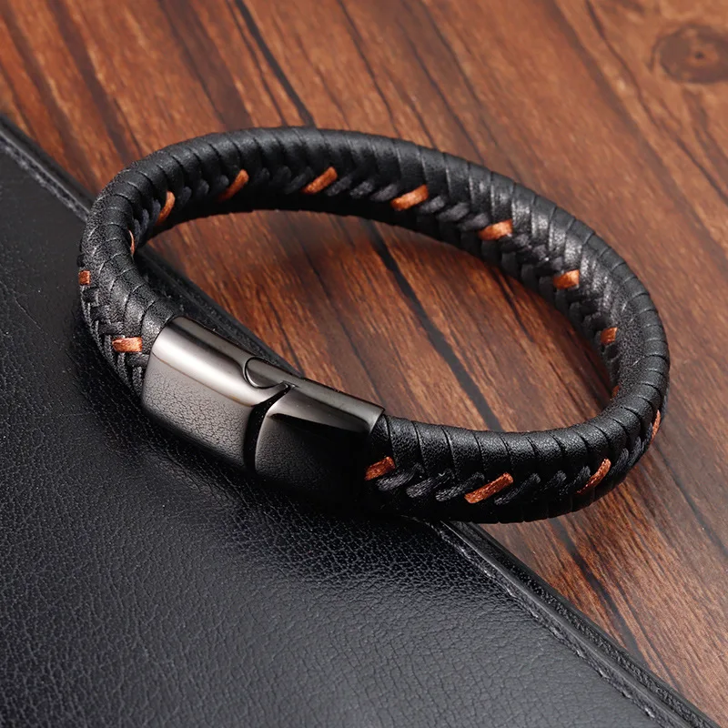 Stainless Steel Jewerely Batch Of Bracelets Wholesale Designer Genuine Leather Bracelet Creativity Bracelets Male