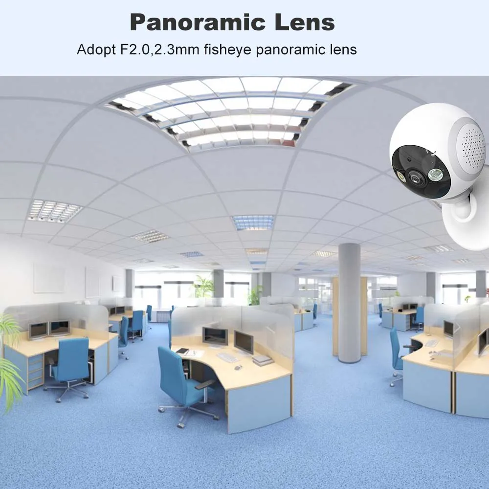 

3MP 1296P Carecam Pro APP 120Degree Wide Angle Full Color Wireless PTZ IP Camera 3X Zoom Dual Screen Intercom Baby Monitor