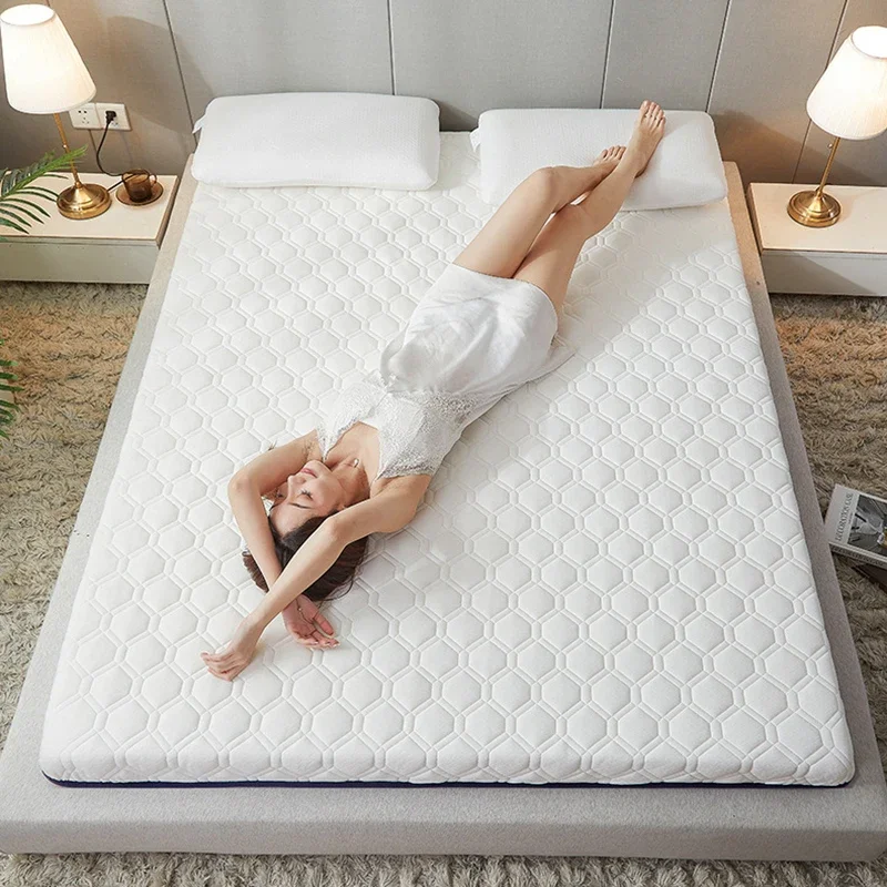 Thickened Folding Latex Mattress Home Dormitory Hotel Non-slip Single Double Cotton Mat Cushion Tatami for King Queen Size Bed