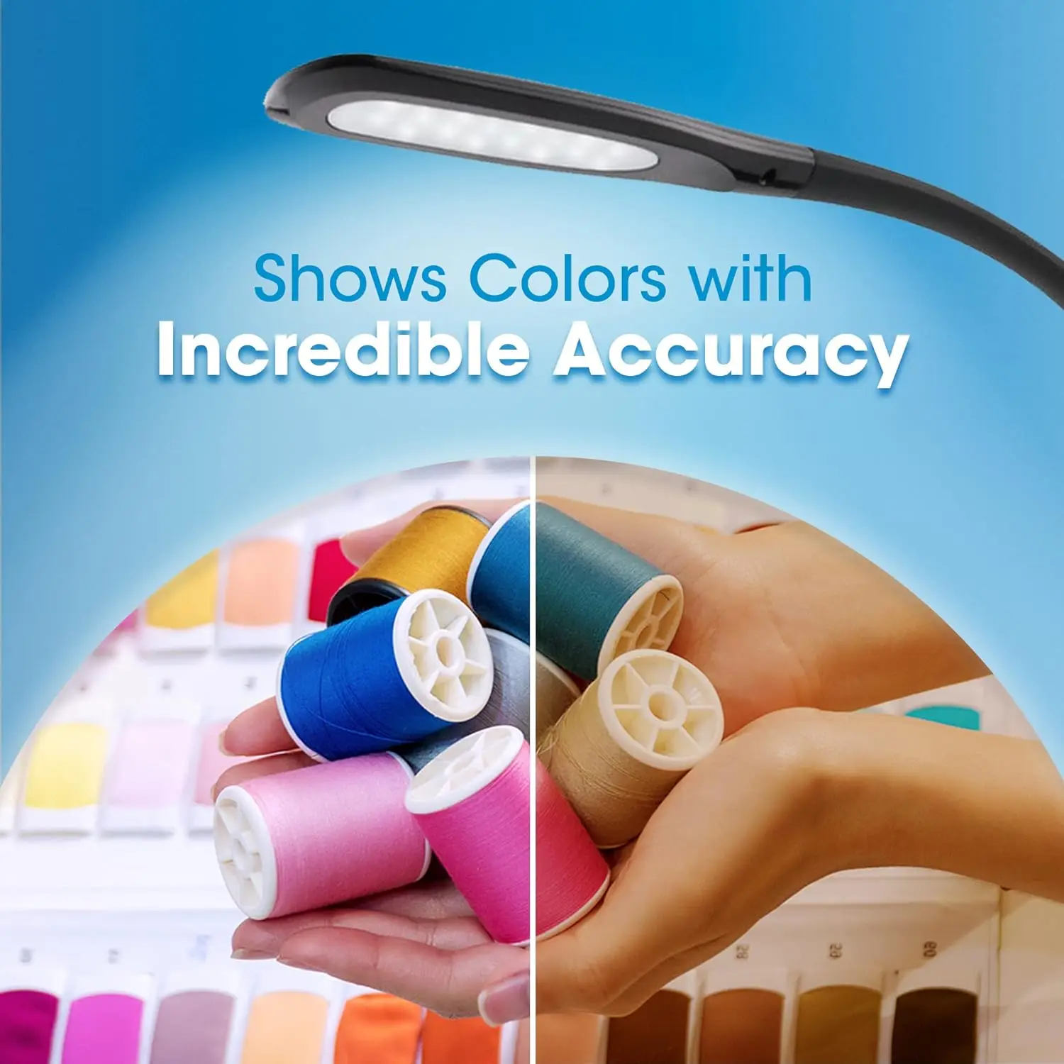 Lámpara de escritorio LED ajustable con 4 configuraciones regulables, cuello flexible para oficina en casa y estudio