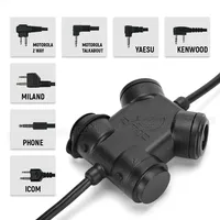 ZTAC Tactical PTT NEW Version Civil Headset COMTA Headphone Accessory Outdoor Hunting PTT Fit Baofeng UV5R Kenwood Plug