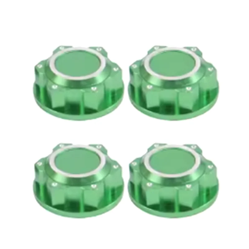 A11M-4Pcs de aluminio para coche Arrma 1/5 Kraton 8S Outcast 8S RC, tuercas de rueda hexagonales de 24Mm, cubierta de cubo de rueda antideslizante a prueba de polvo