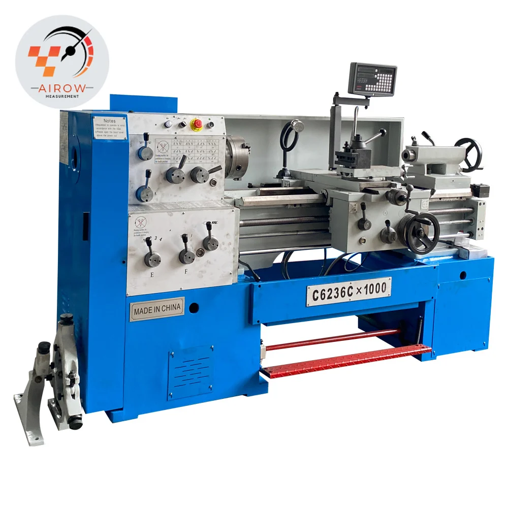 Torno Mecánico Airow C6236C, Torno Industrial para Metal, Torno Pequeño para Motores