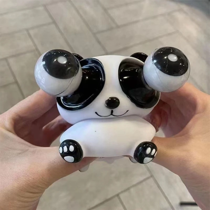 Alívio do estresse panda explosão olho brinquedo animal macio ótimo para crianças adultos brinquedo sensorial para ajudar d5qf