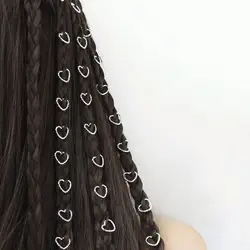 30pcs Women Heart Design Fashionable Bohemian Hippie Style Hair Ring For Hair Decoration/Accessories