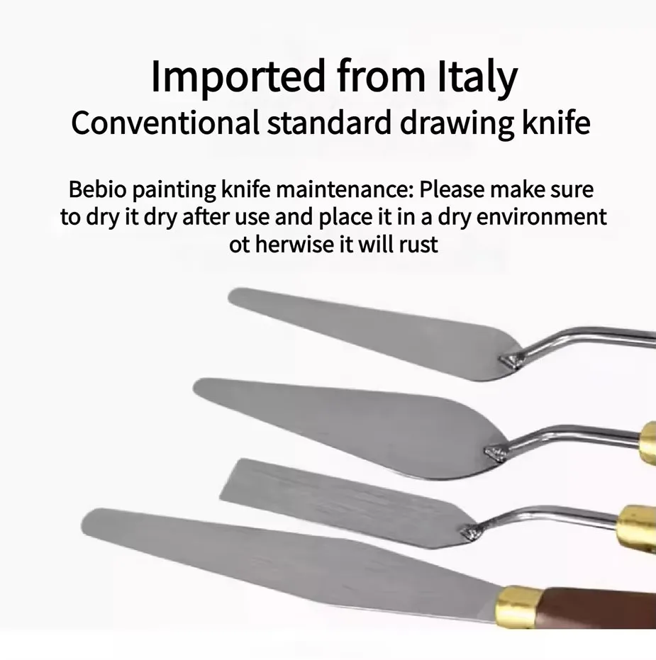 Pebeo 수입 유화 스크레이퍼 수채화 그림, 아크릴 그림, 유화, 안료 혼합 칼에 적합