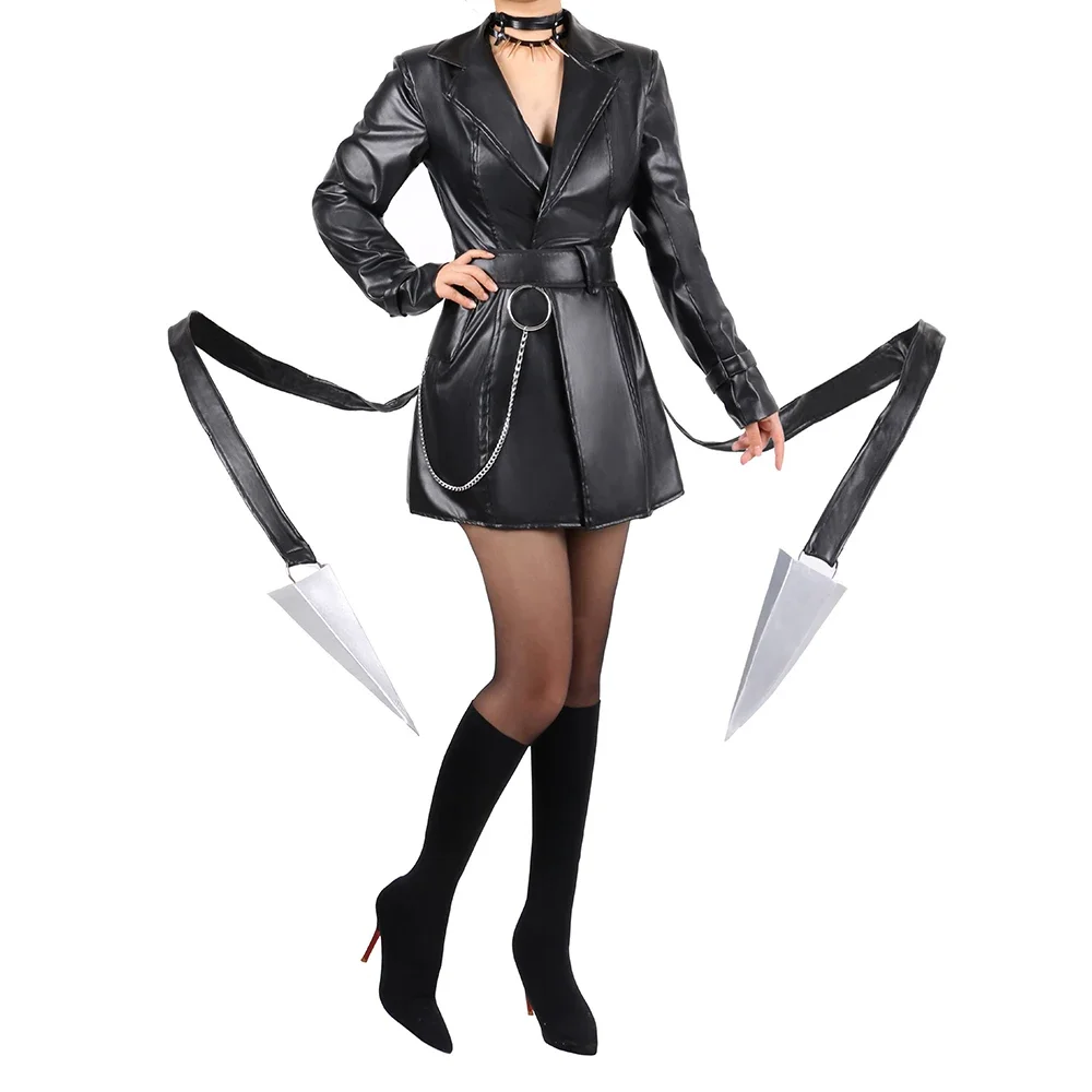 CosplayKDA Girl Group The Baddest Agony's Embrace Evelynn Leather Jacket Uniform Dress Outfit Games Cosplay Costumes Wigs and pa