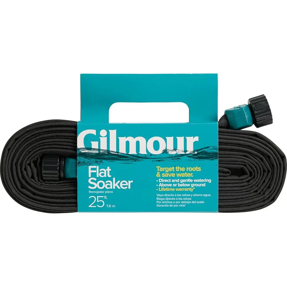 25-Foot Black Weeper Soaker Hose for Outdoor Gardening, Ideal for Drip Irrigation in Vegetable Gardens, Lawns, and Orchards