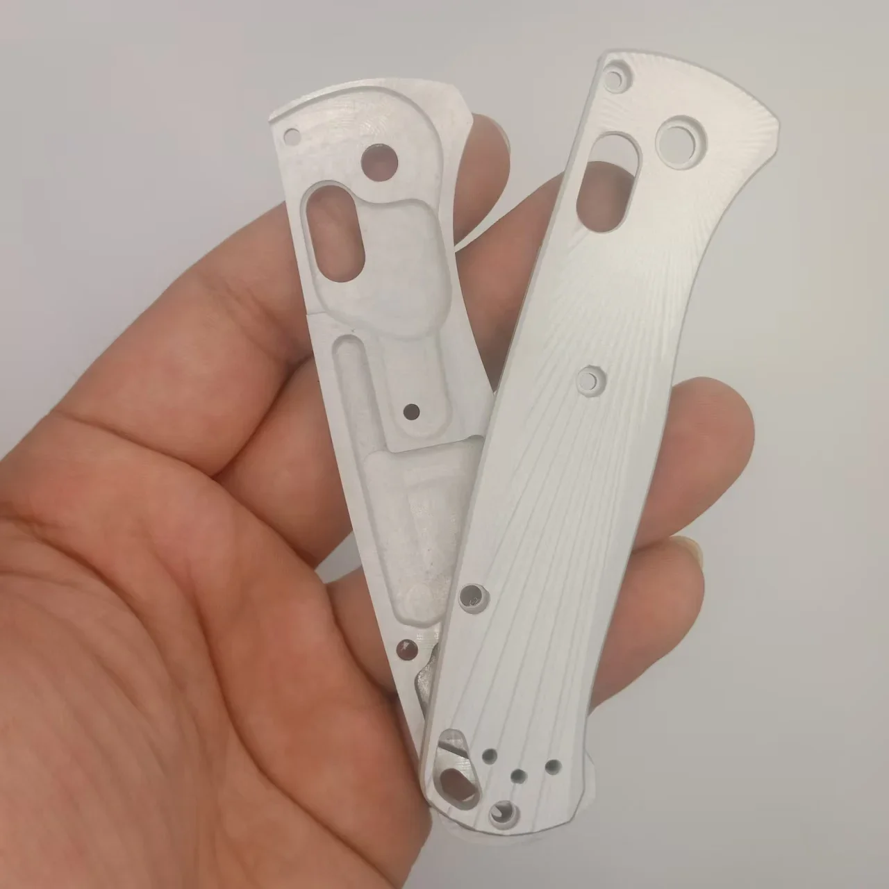 

1 Pair Aluminum Sand Blast Made DIY Handle Scales for Benchmade Bugout 535